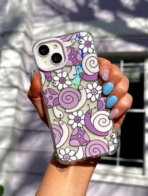 Custom Fit Sleek Appearance Lilac Snail Shock iPhone Case