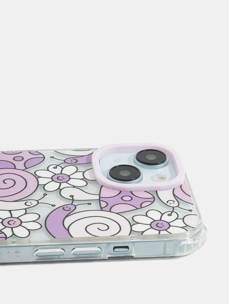 Hybrid Pattern Lilac Snail Shock iPhone Case