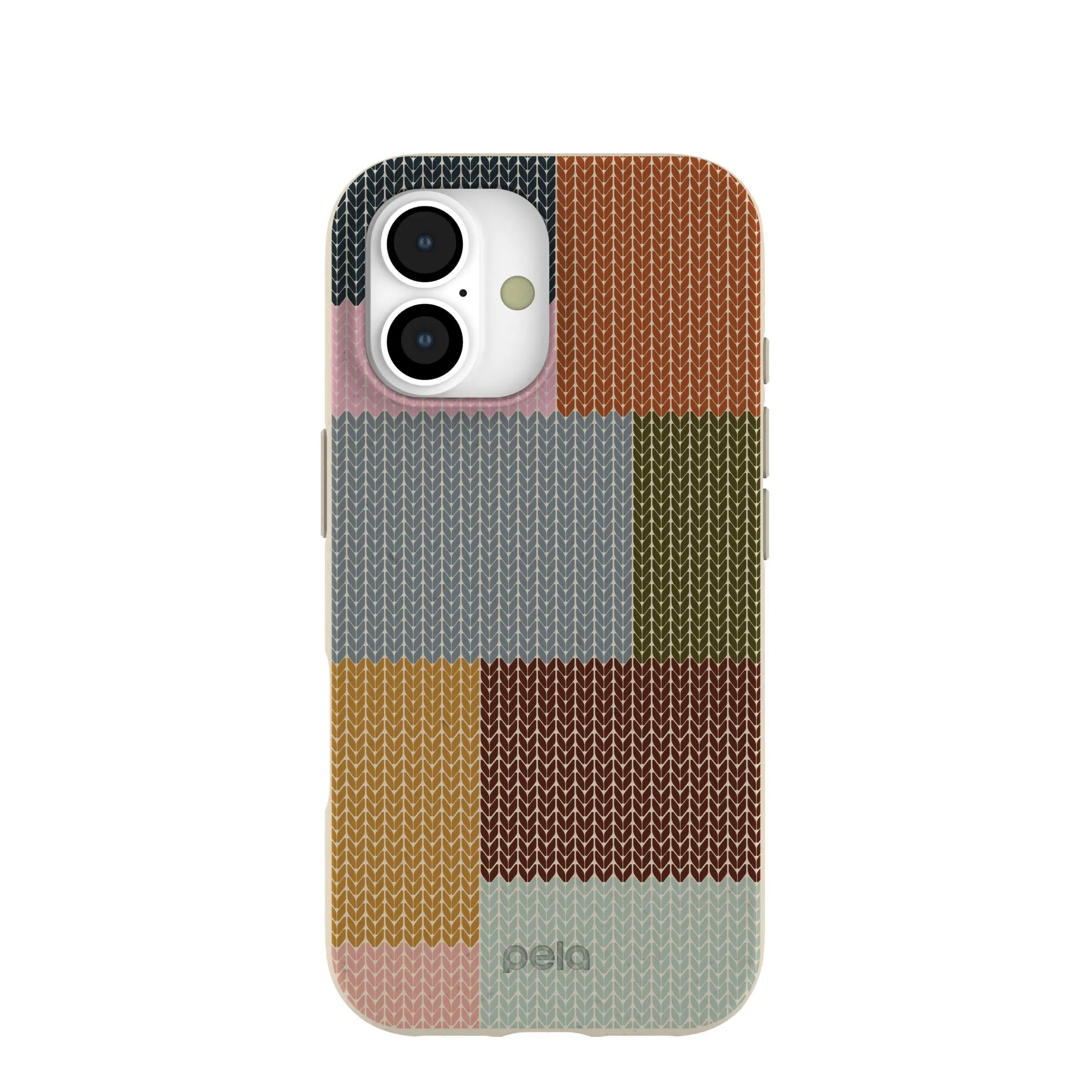 Rugged Feel Strong material London Fog Knitted Patchwork iPhone 17 Case