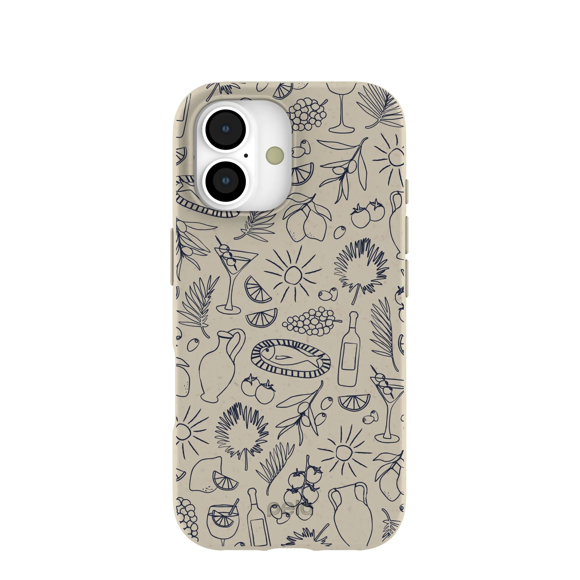 London Fog Mediterranean Moments iPhone 17 Case Hybrid Edge Soft Pattern Layer