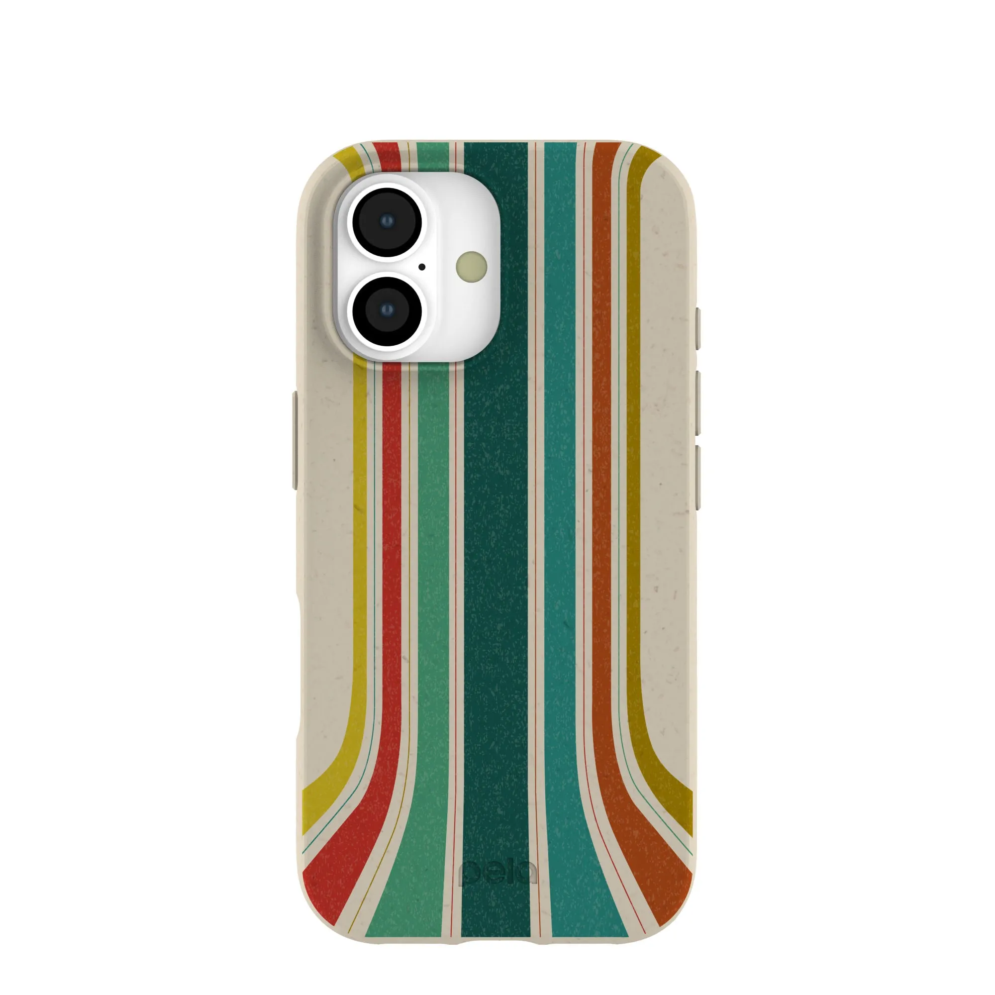 London Fog Retro Lines iPhone 17 Case Trendy Texture Finish