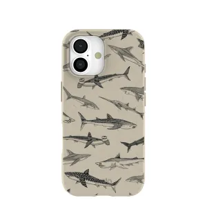 London Fog Shark World iPhone 17 Case Hard Edge Modern Finish