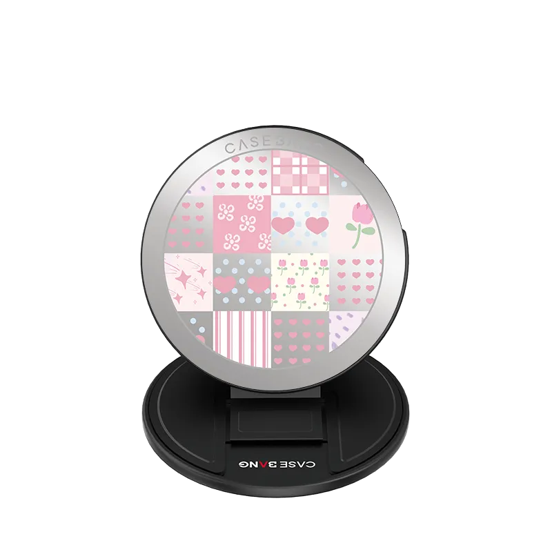 Clip Duo Grip Pop Socket Travel Grip Love Patchwork MagSafe Grip Stand