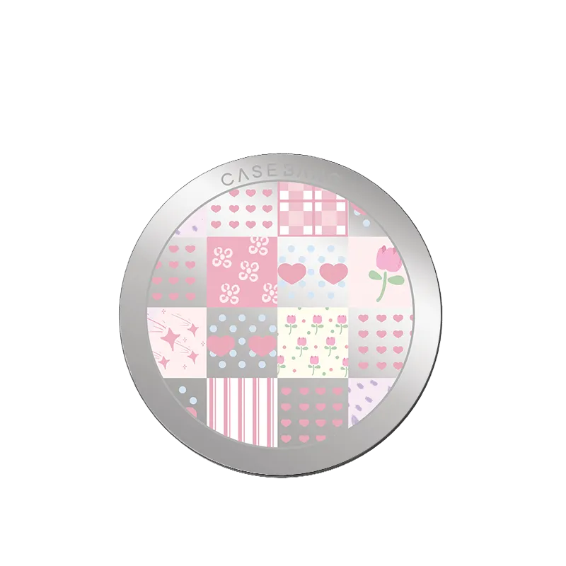 Love Patchwork MagSafe Grip Stand Grip Snap Pro Grip Clip Trio