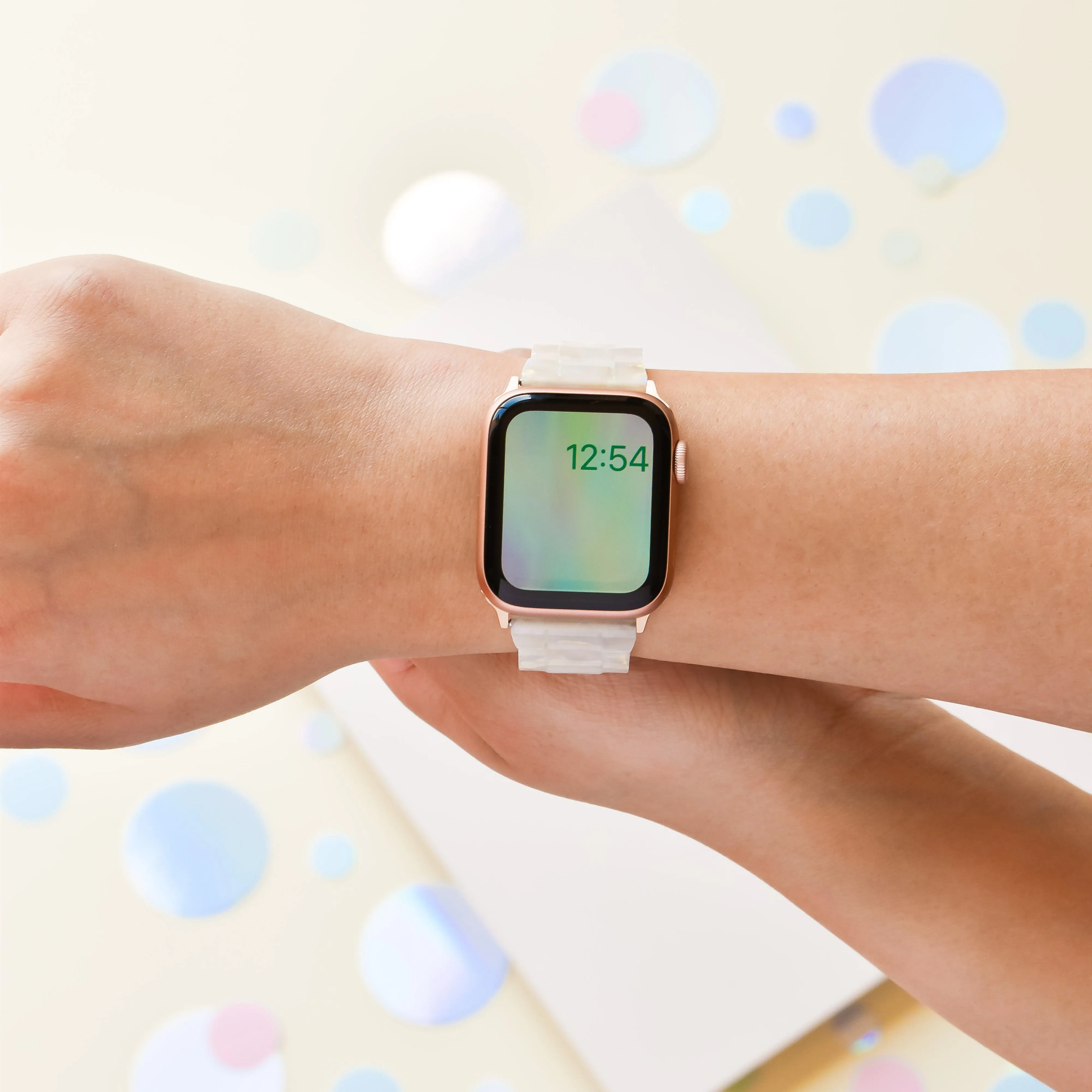 Luxe Iridescent Apple Watch Strap Minimal Classic Design