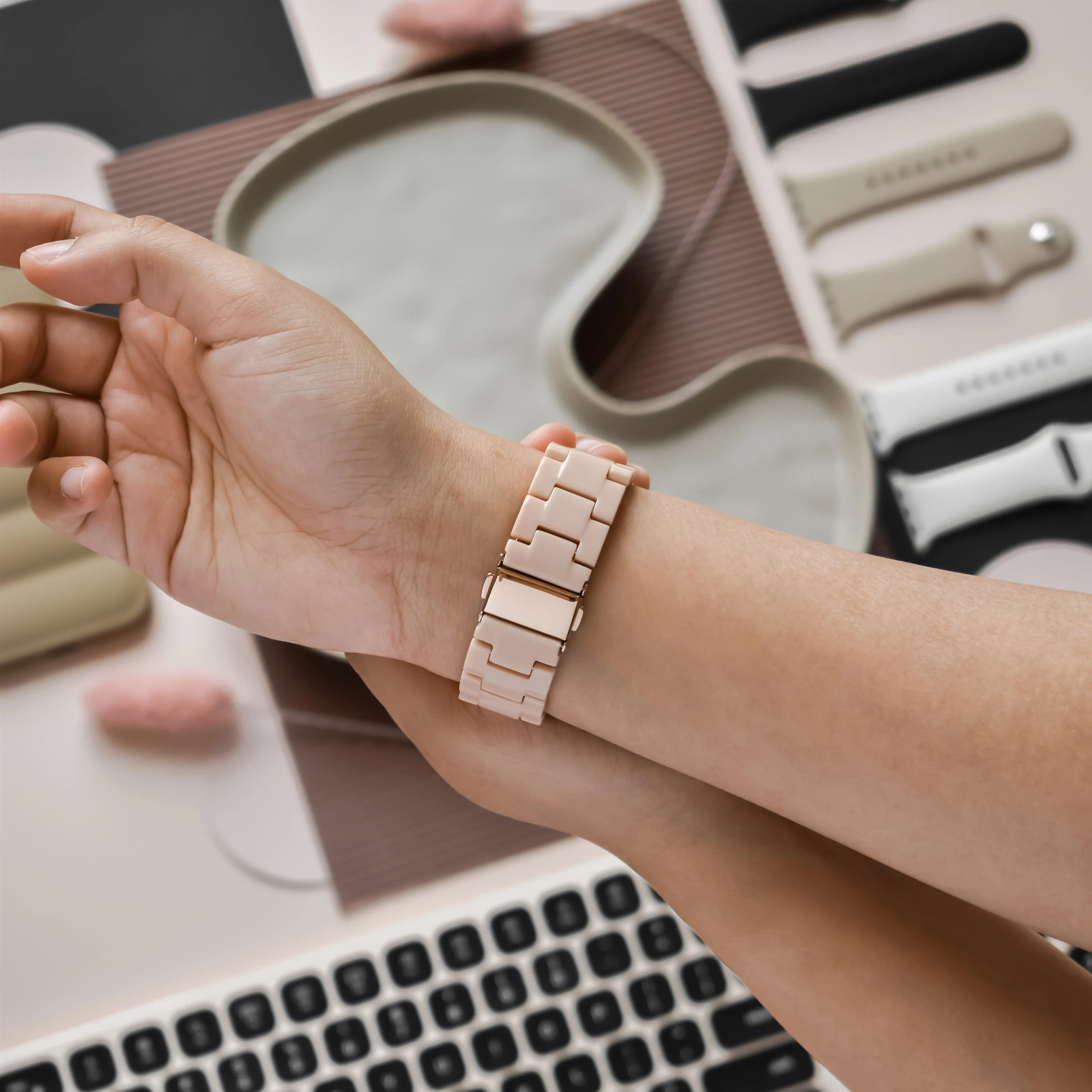 Classic Active Gear Active Movement Luxe Nude Apple Watch Strap