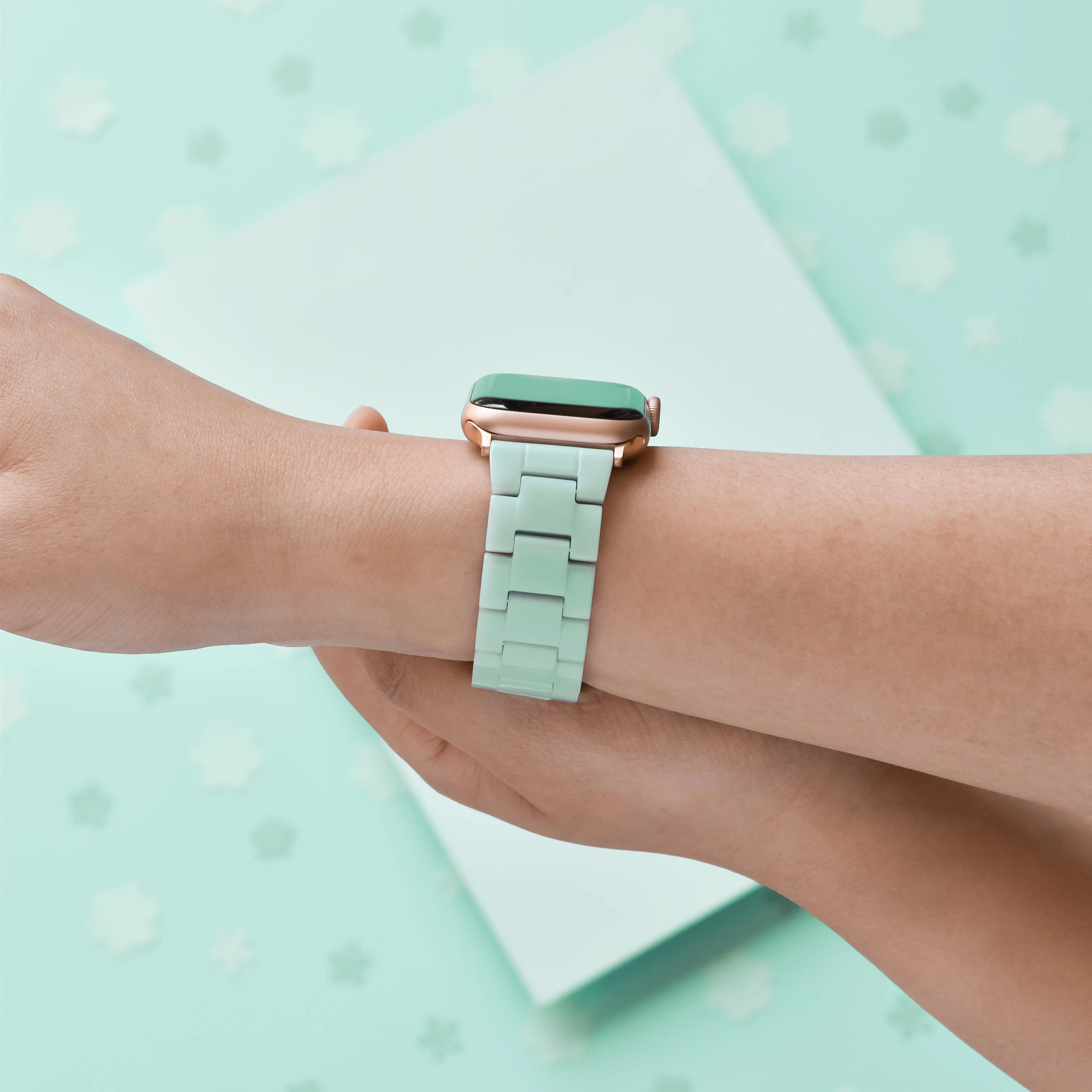 Flexible Design Premium Quality Luxe Pastel Mint Apple Watch Strap