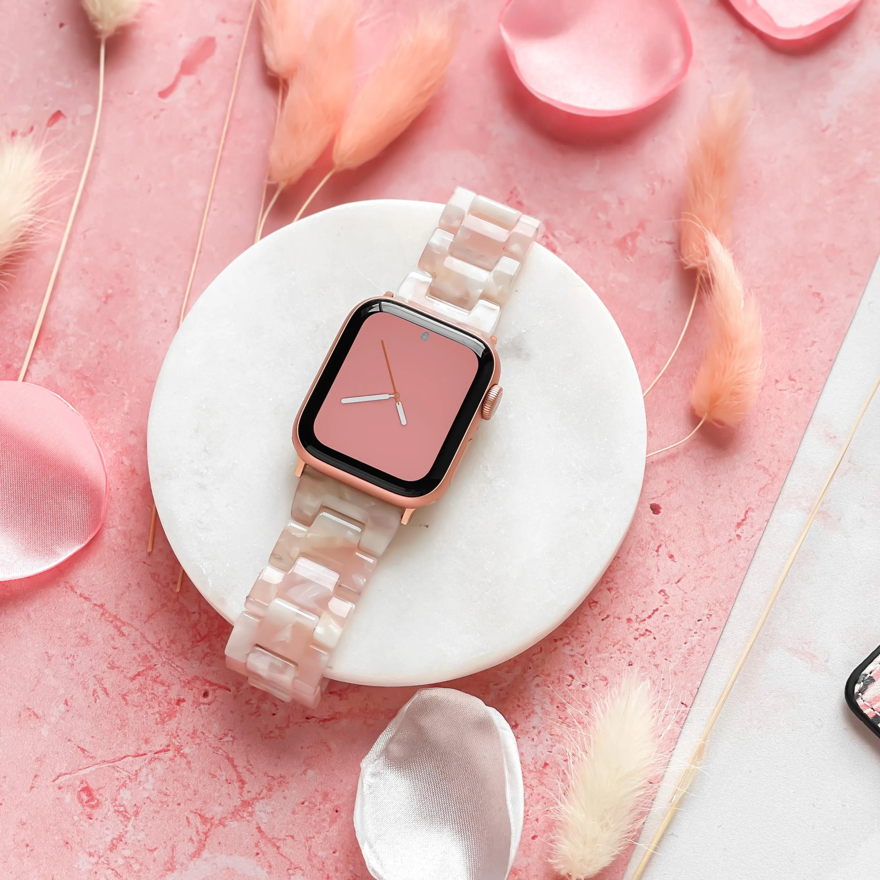 Luxe Rose Apple Watch Strap simple design