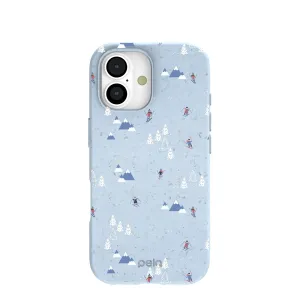 Powder Blue Ski Pass iPhone 17 Case Compact Pattern