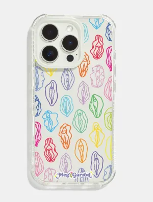 Refined Style Meg Garrod x Skinnydip Rainbow Vulva Shock iPhone Case