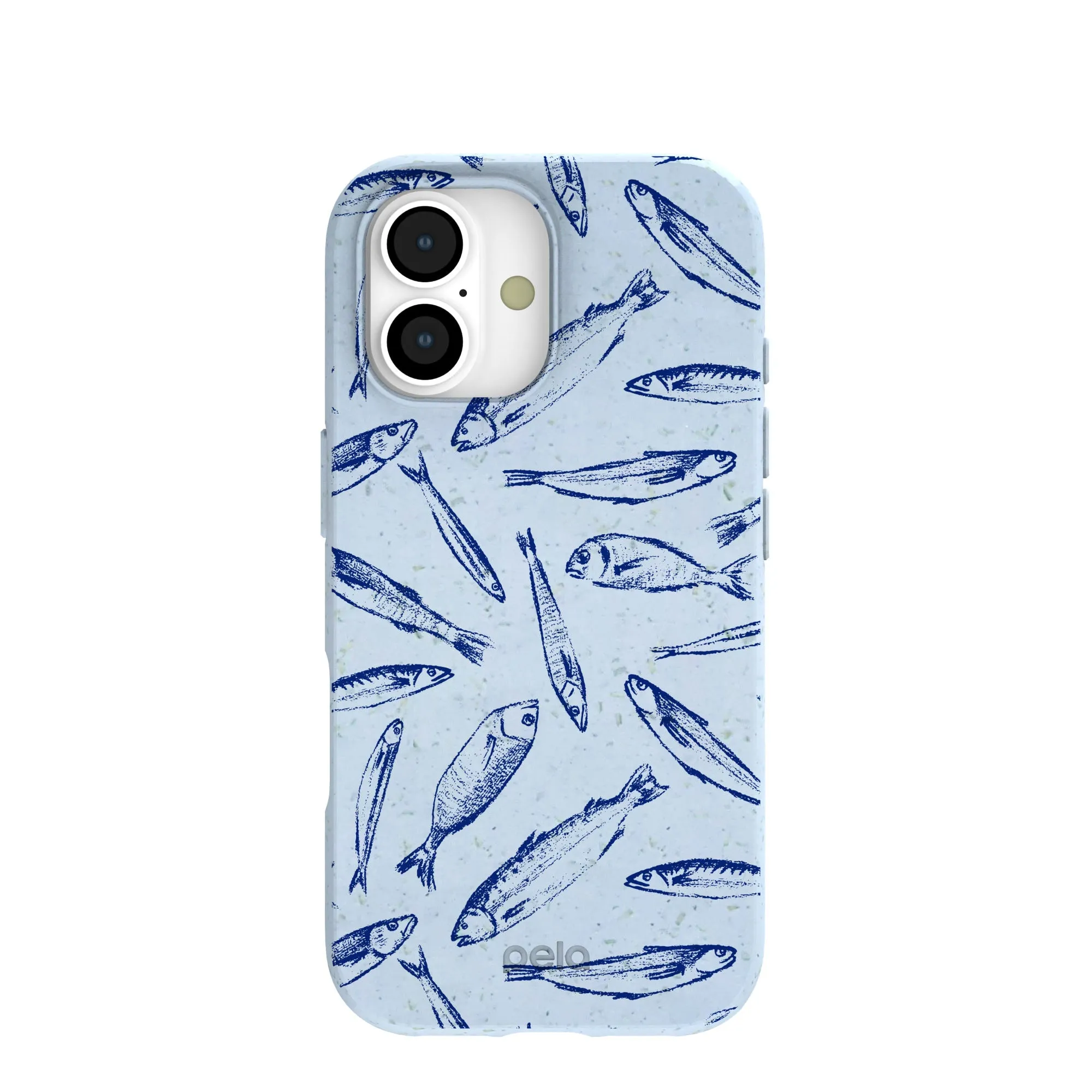Soft Look Texture Soft Edge Detail Powder Blue Fishery iPhone 17 Case