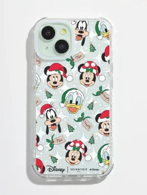 Durable Edge Finish Rugged Pattern Texture Disney Christmas Faces Shock iPhone Case