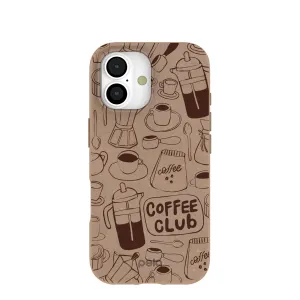 Chocolate Brown Coffee Club iPhone 17 Case Long Lasting Glossy Texture Layer
