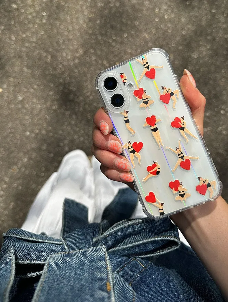 Nina Cosford x Skinnydip Heart Girl Shock iPhone Case Minimal Edge Creative Design