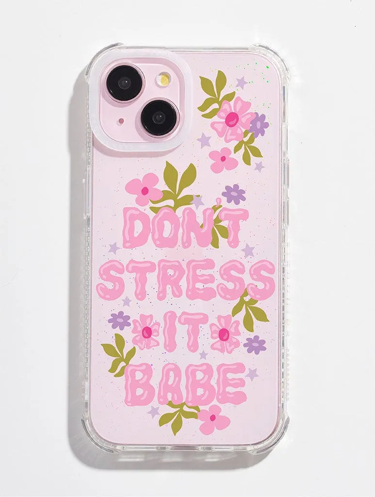 Chic Accessory Printed Weird x Skinnydip Don't Stress It Babe Shock iPhone Case