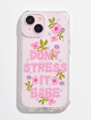 Chic Accessory Printed Weird x Skinnydip Don't Stress It Babe Shock iPhone Case