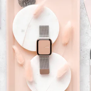 Secure Lock Comfortable Sport Wear Magnetic Chain Apple Watch Strap - Silver