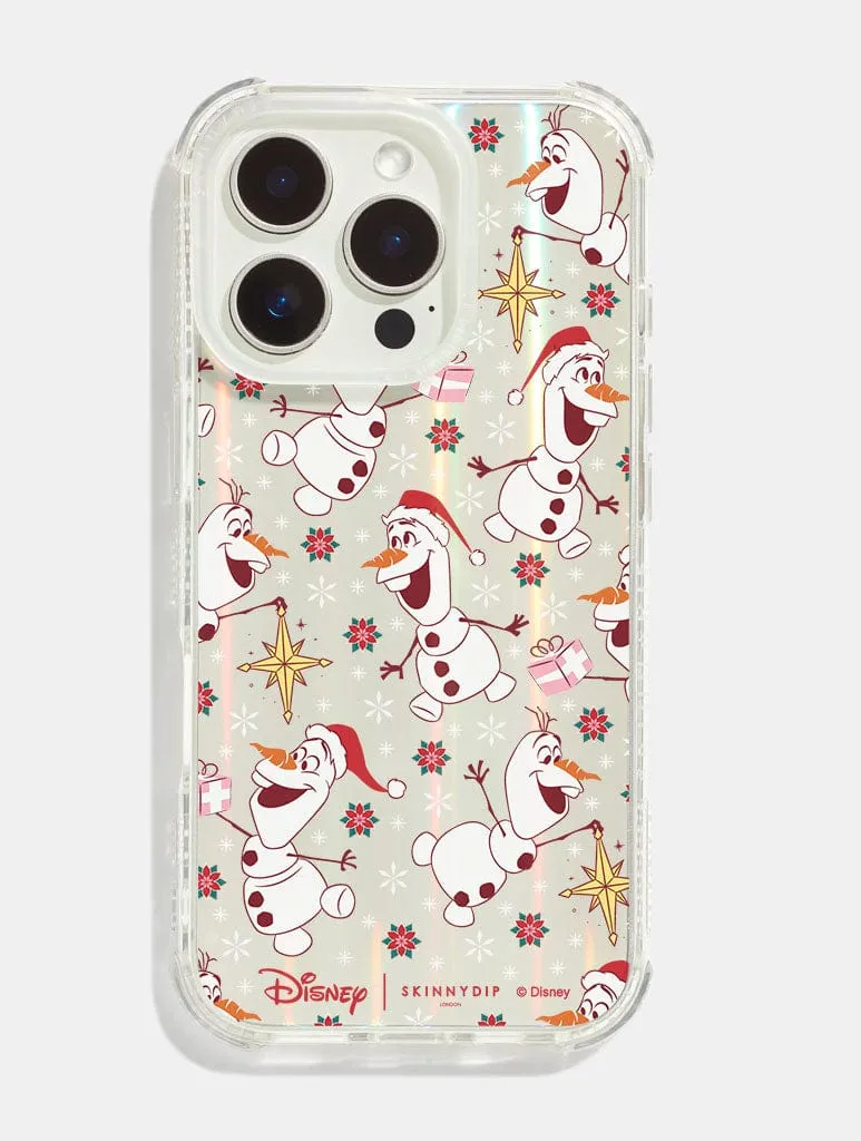Rugged Protection Disney Frozen Olaf Festive Pattern Shock iPhone Case