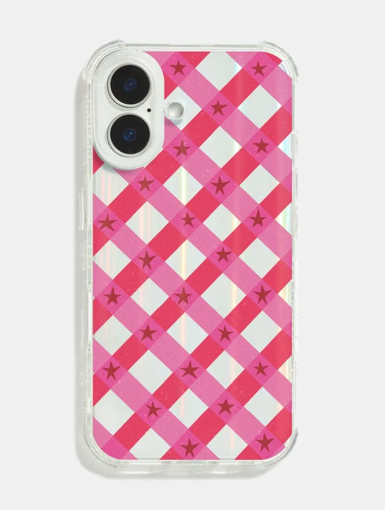 Smart Accessory Maia Faddoul x Skinnydip Pink Check Shock iPhone Case