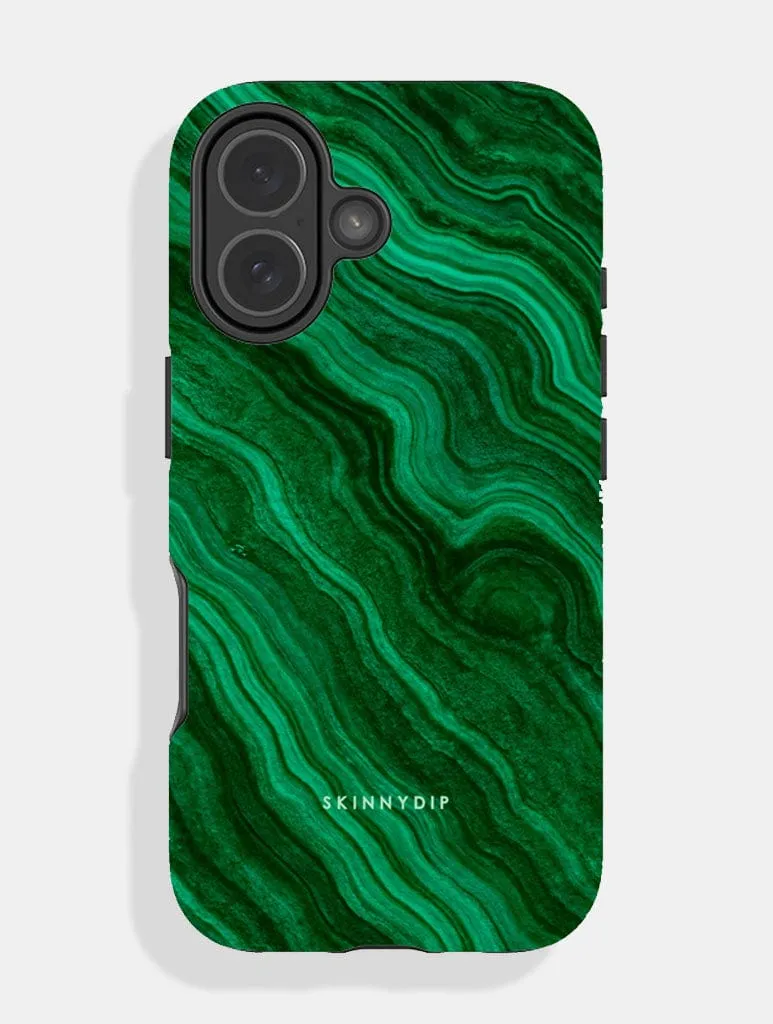 Lightweight Feel Malachite Ultra Protective iPhone Case