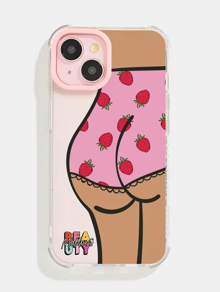 anti fingerprint Mallows Beauty x Skinnydip Strawberry Bum Shock iPhone Case