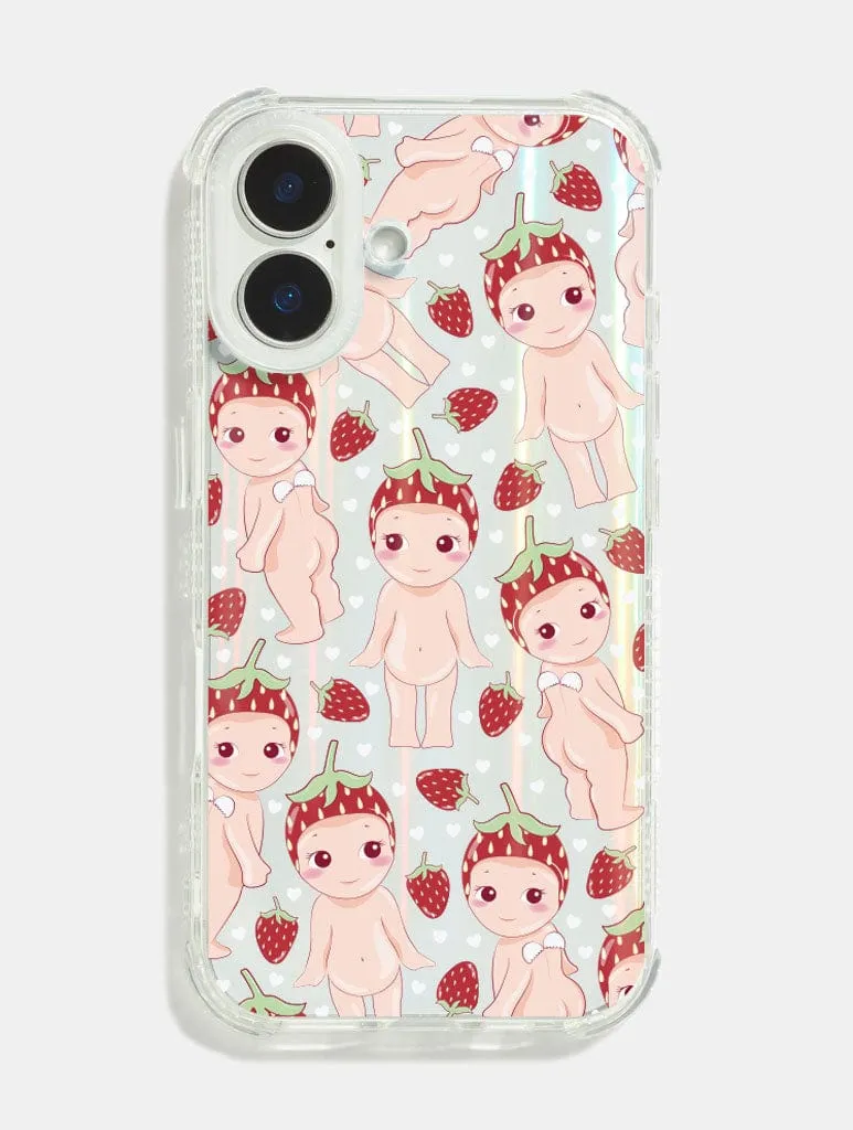 Baby Angel Strawberry Shock iPhone Case Color Layer Trendy Aesthetic