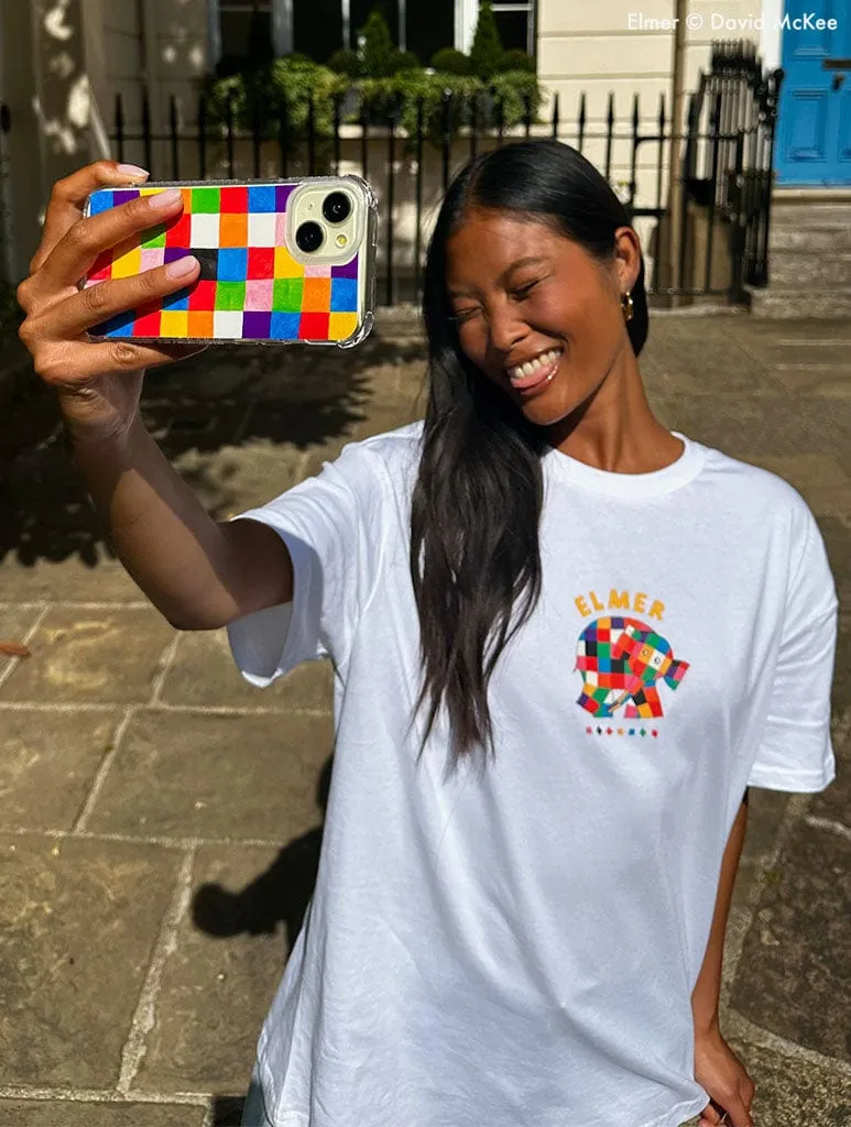 Elmer Patchwork Shock iPhone Case Protective Texture Layer Compact Feel