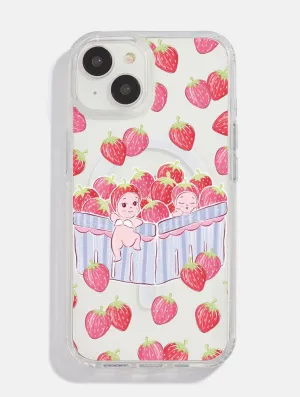 Fashion Statement Luxury Build Angel Baby Strawberries MagSafe iPhone Case