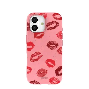 Modern Aesthetic Simple Style Bubblegum Pink XOXO iPhone 17 Case