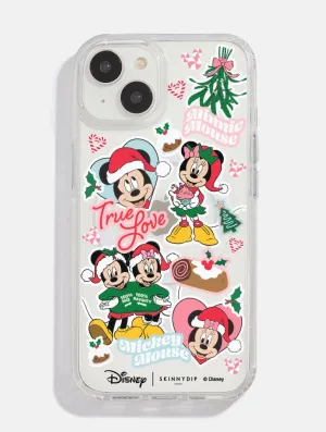 Disney Minnie & Mickey Christmas Sticker MagSafe iPhone Case High Durability Hybrid Finish Texture