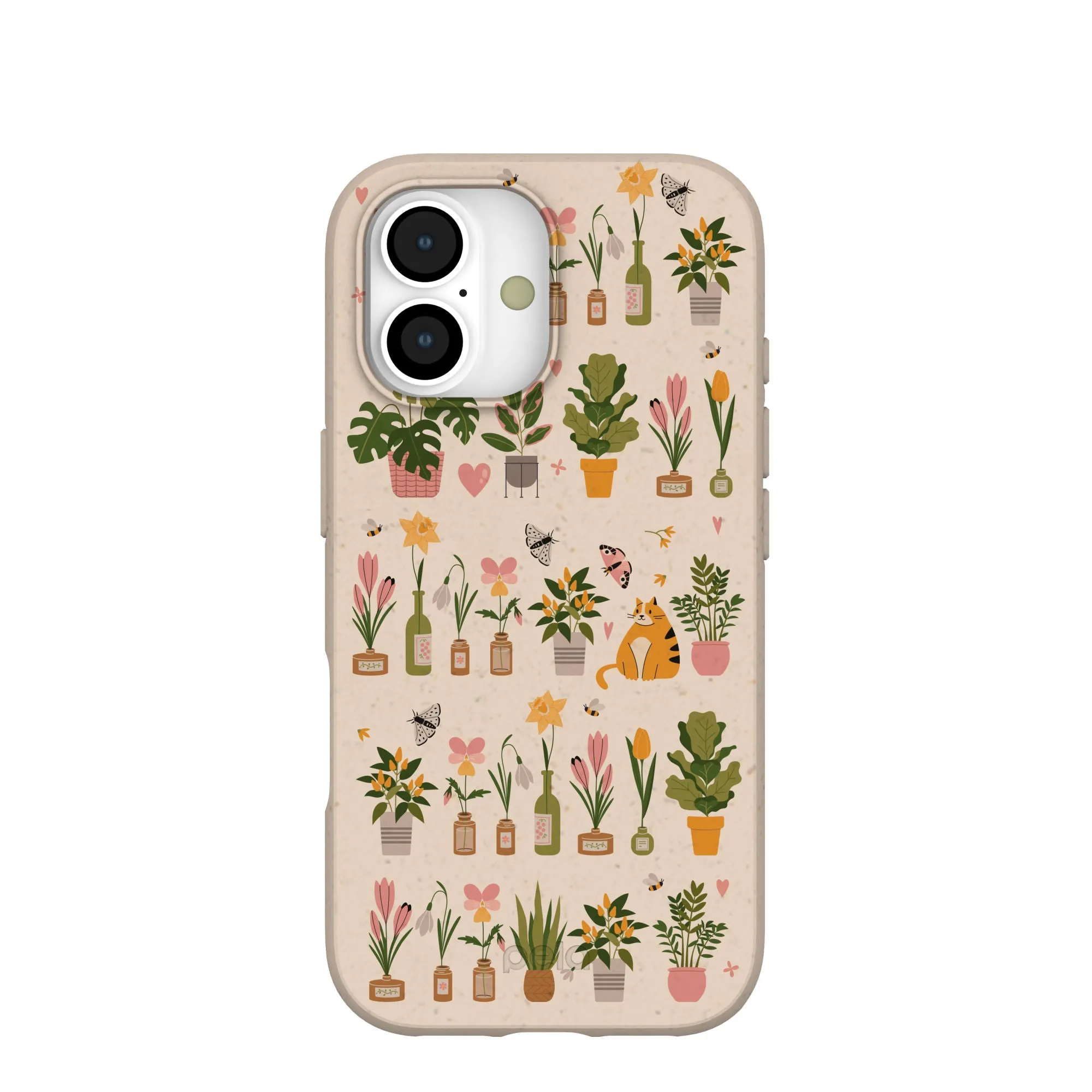 Enhanced grip Seashell Plants and Blooms iPhone 17 Case