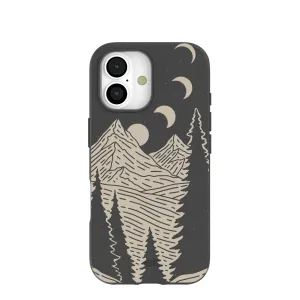 Black Moonlight Peaks iPhone 17 Case Durable Build Quality Modern Texture