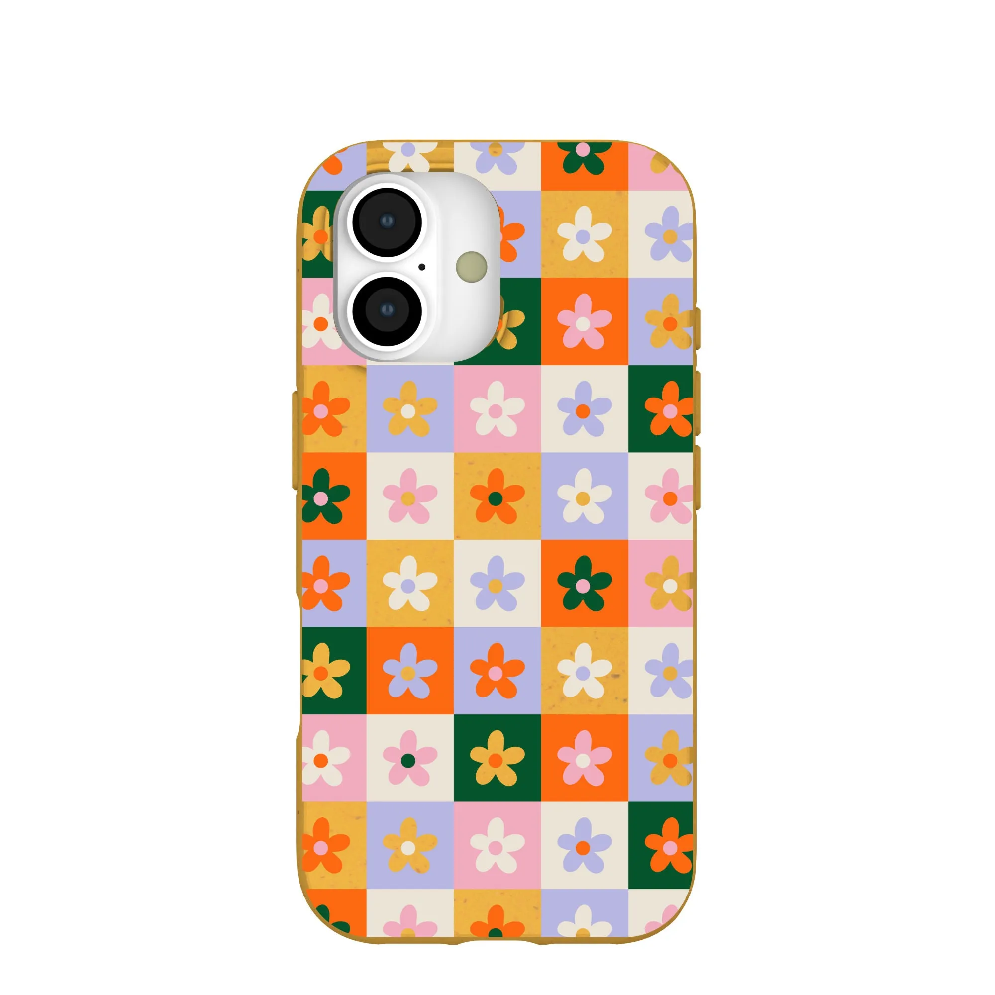 Honey Flower Tiles iPhone 17 Case Modern Build Texture