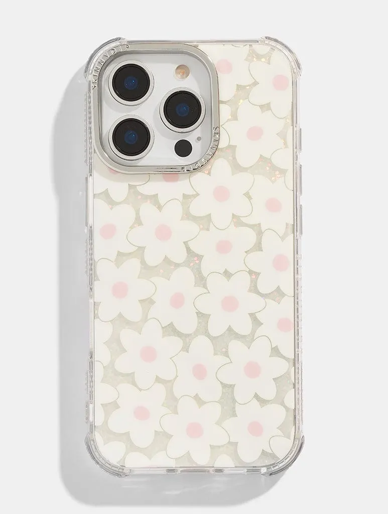 Ecru Multi Flower Shock iPhone Case Modern Accent Fashion Design