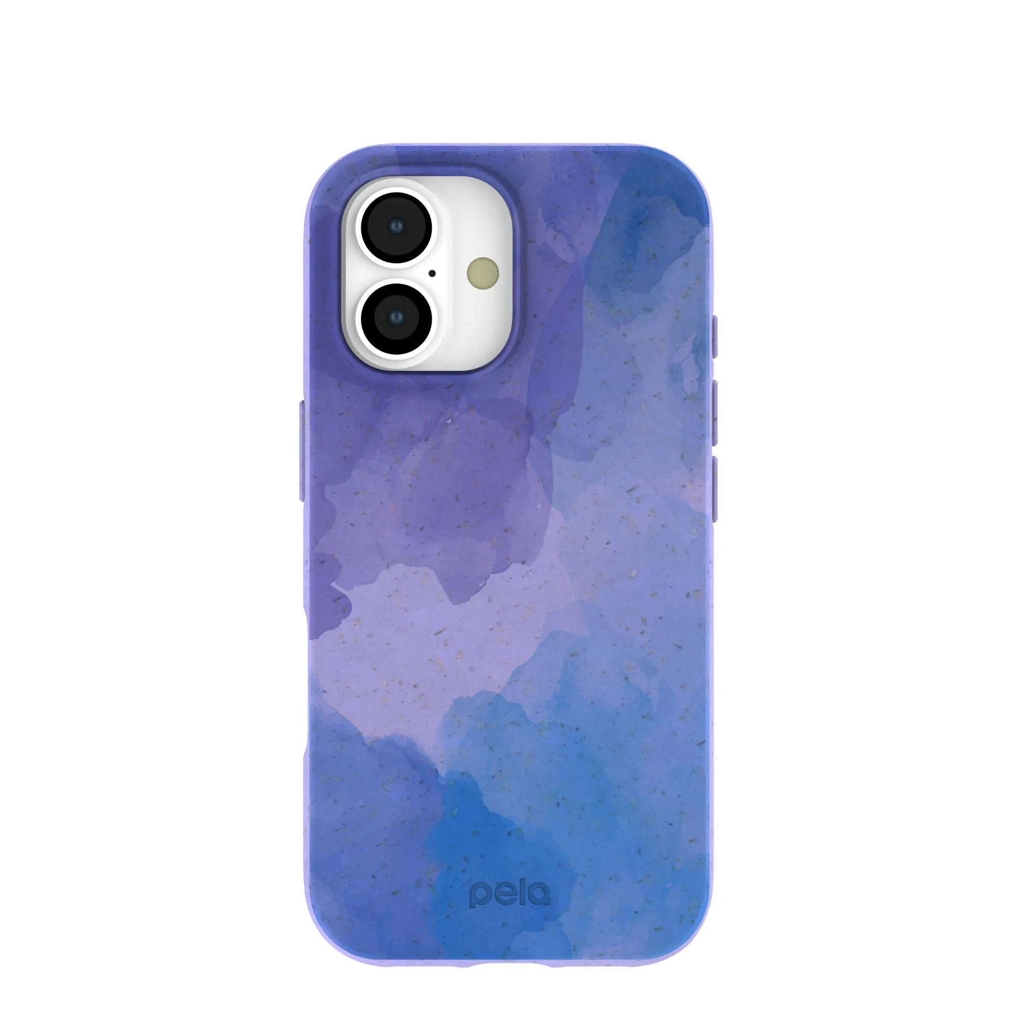Matte Finish Button Cover Lavender Blue Reflections iPhone 17 Case
