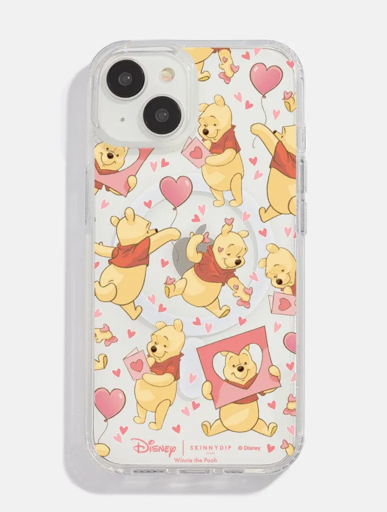 Disney Winnie the Pooh in Love MagSafe iPhone Case Stylish Layer Creative Artwork