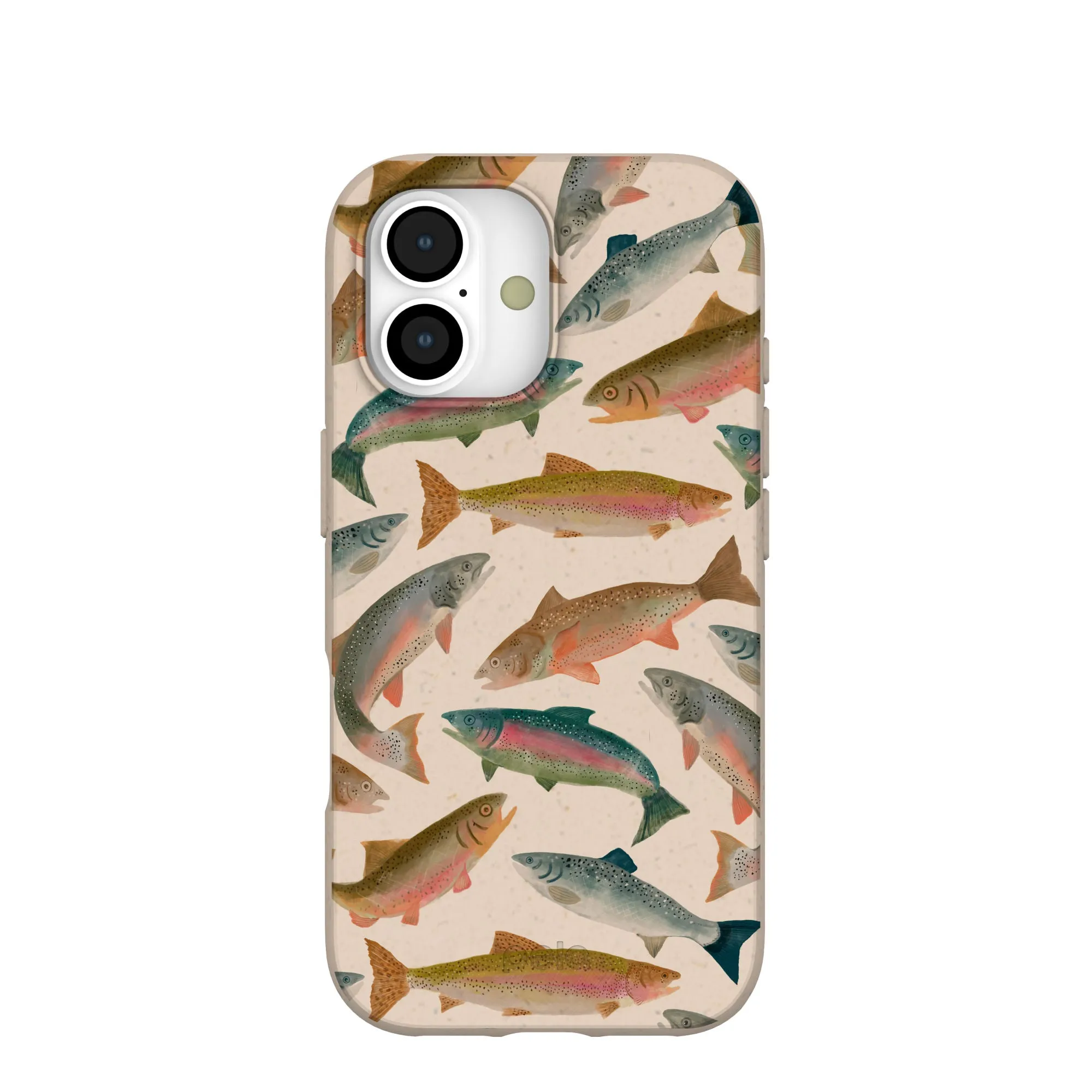 Protective Frame Design Seashell Rainbow Trout iPhone 17 Case
