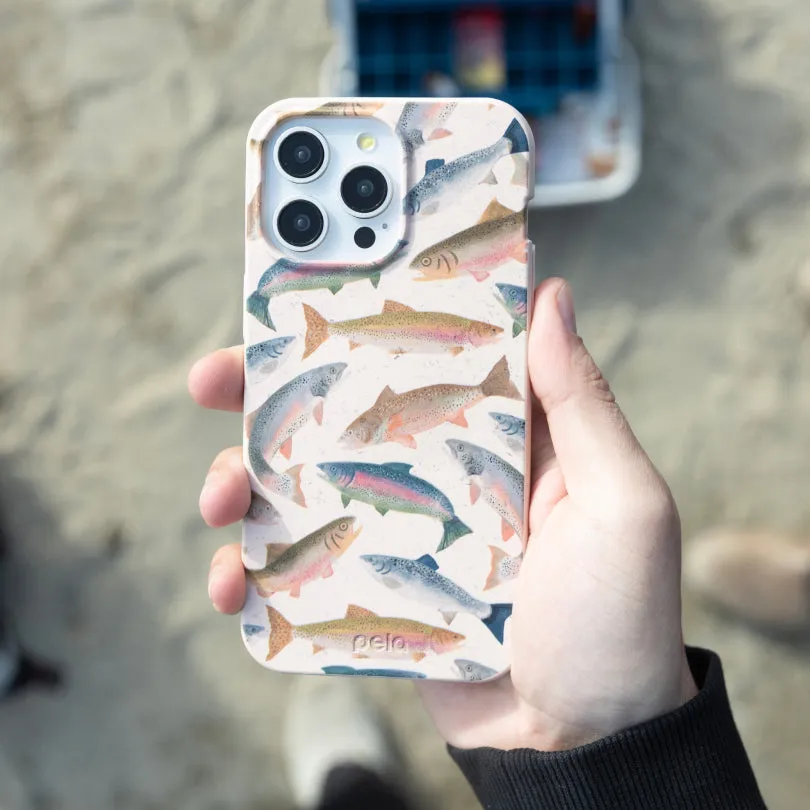 Artistic Print Handy Use Seashell Rainbow Trout iPhone 17 Case