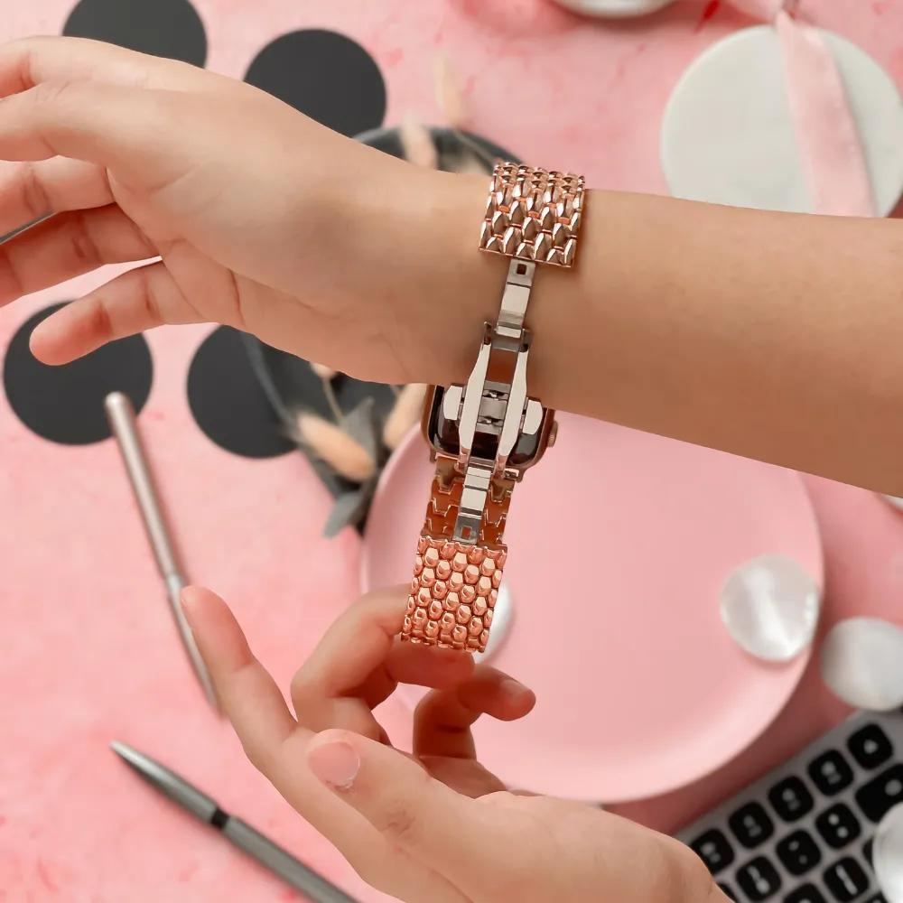 Mermaid Watch Strap - Rose Gold Active Wear Option classic accessory