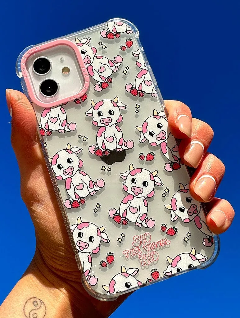 Sid the Visual Kid x Skinnydip Strawberry Cow Shock iPhone Case Everyday Use Soft Texture