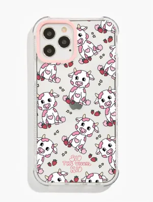 Sid the Visual Kid x Skinnydip Strawberry Cow Shock iPhone Case Soft Build Texture