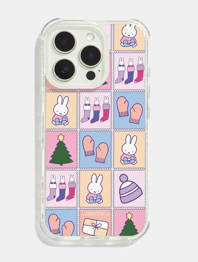 Miffy x Skinnydip Christmas Stamps Shock iPhone Case Button Cover