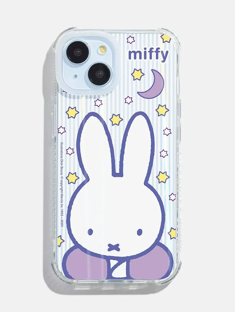 Premium Surface Vivid Design Texture Miffy x Skinnydip Purple Starry Shock iPhone Case