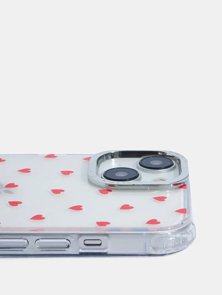 Anti glare Mini Ditsy Hearts Shock iPhone Case