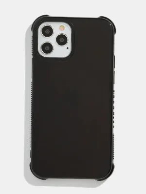 Minimal Black Shock iPhone Case Sleek Surface Sleek Profile