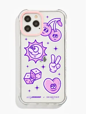 Soft Edge Detail Rugged Pattern Design Eddy Jessop Pink Icon Shock Case