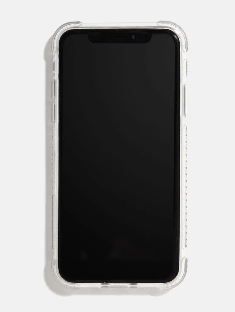 Minimal Pink Shock iPhone Case Polished Texture Elegant Detail