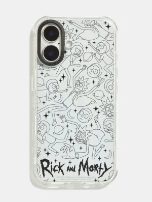 Ricky And Morty x Skinnydip Outline Shock iPhone Case Anti Shock Layer Comfort Detail