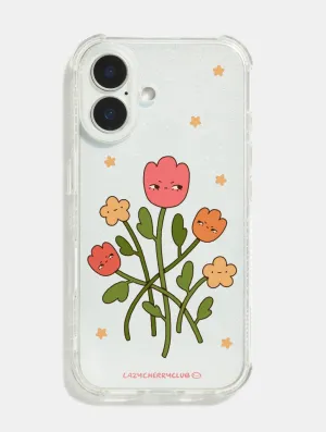 Vibrant Finish Impact shield Lazy Cherry Club x Skinnydip Grumpy Flowers Shock iPhone Case