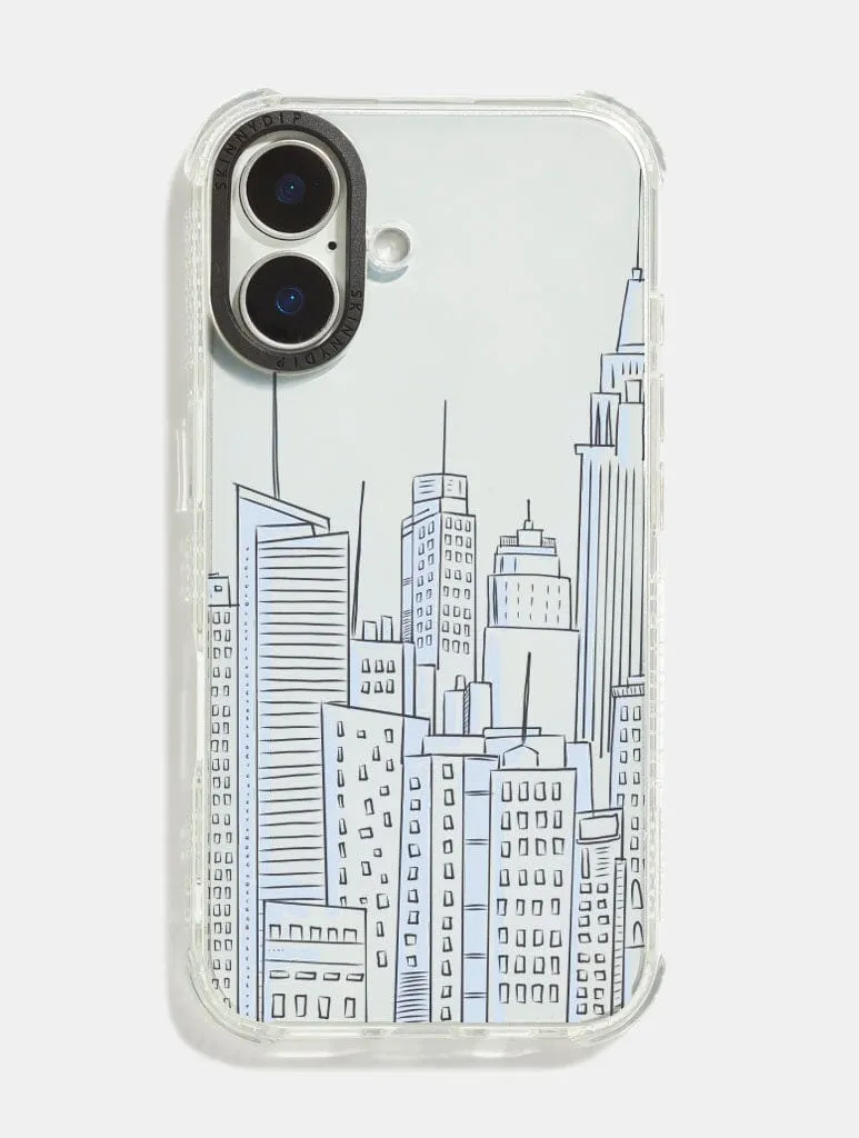 Gloss Finish Design Cityscape Doodle Shock iPhone Case